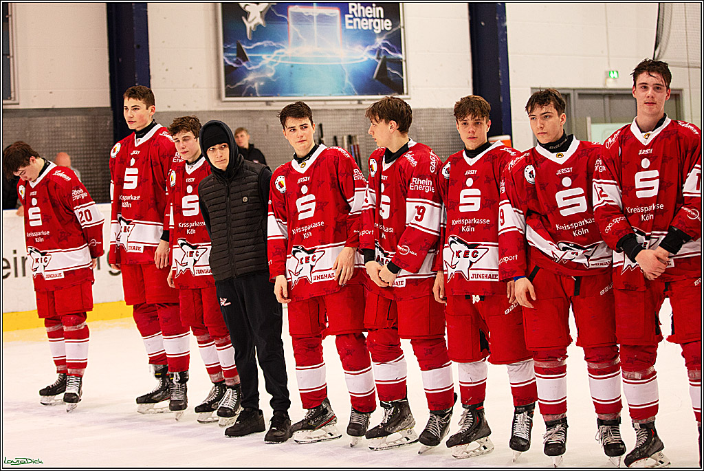 4. Finale Spiel U17 Koelner Junghaie- Jungadler Mannheim; Koeln, 21.04.2024